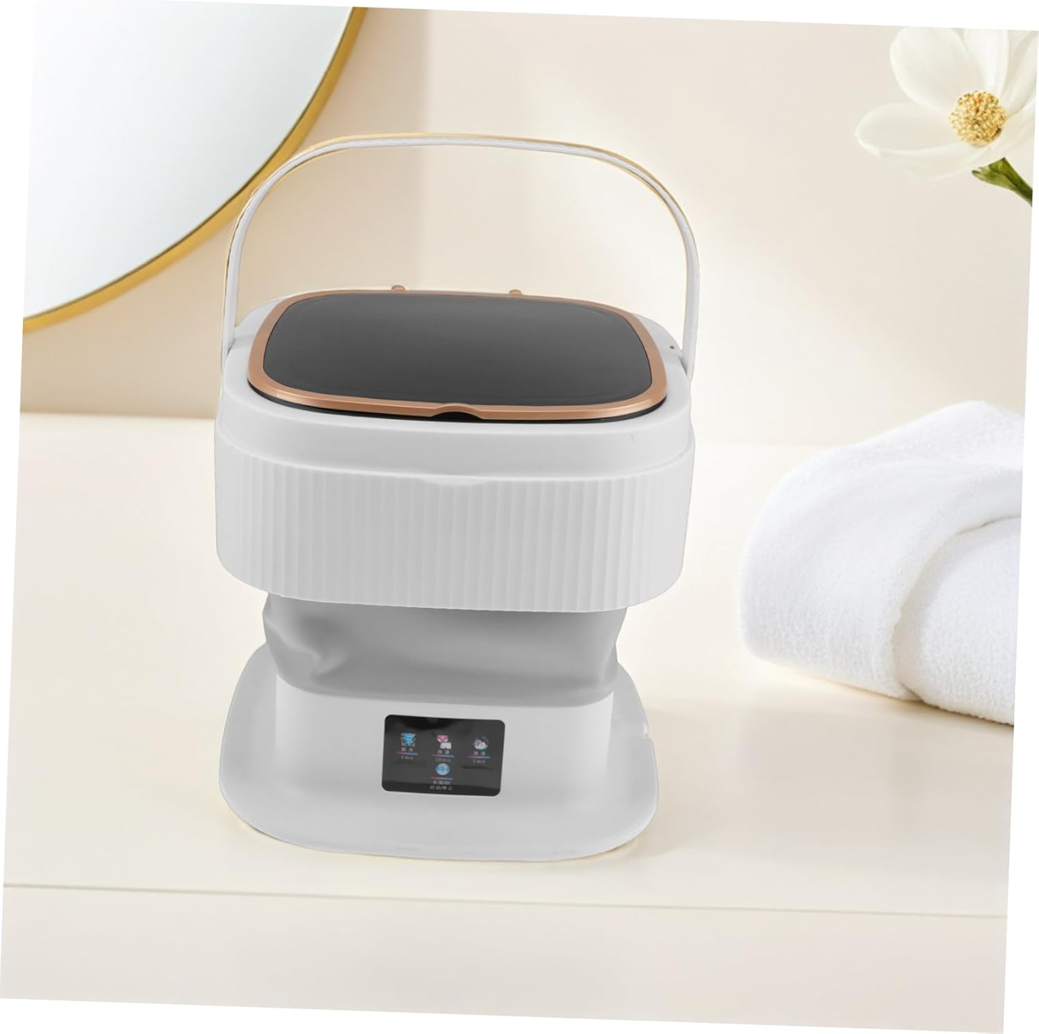 Generic Portable Washing Machine Mini Washer for Clothes Socks Underclothes Space-saving Design for Apartments Rvs and Travel