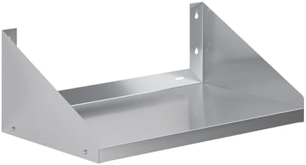 AmGood Stainless Steel Microwave Shelf | NSF Certified | Appliance Shelf | Heavy Duty | Commercial Grade | Wall Mount | Silver (30