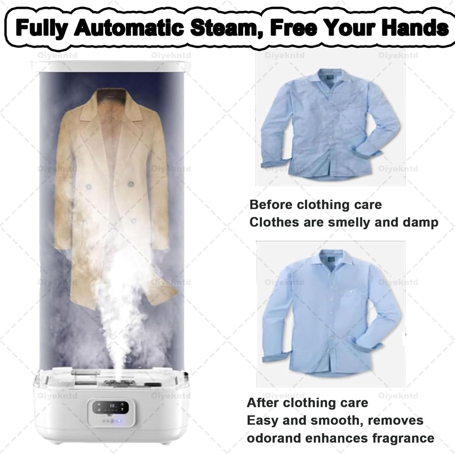 Upgraded Garment Steamers, Vertical Steam Iron 900w Automatic Wireless/Steam Closet/Folding Clothes Machine, Control Electric Clothes Drying Rack, for Clothes & Fabric