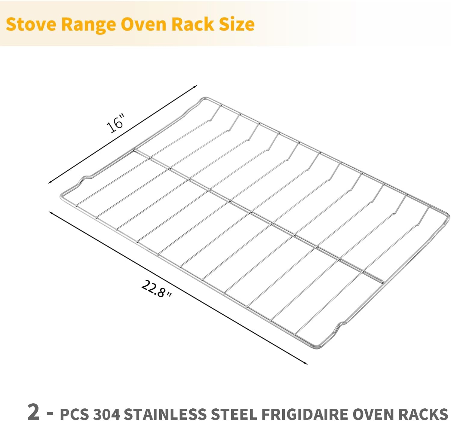 Allstare 2Pcs 316067902 Oven Rack Replacement Parts for Frigidaire Stove Oven Parts 316069800 Oven Rack for Kenmore Oven Parts 22.8