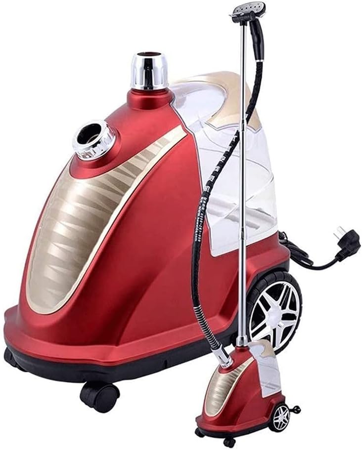 Clothes 2380W Vertical Garment Steamer,Professional Heavy Duty Clothes Steamer for Commercial,Home Handheld Clothes Steam Iron 60S Quick Wrinkle Removal (Red)