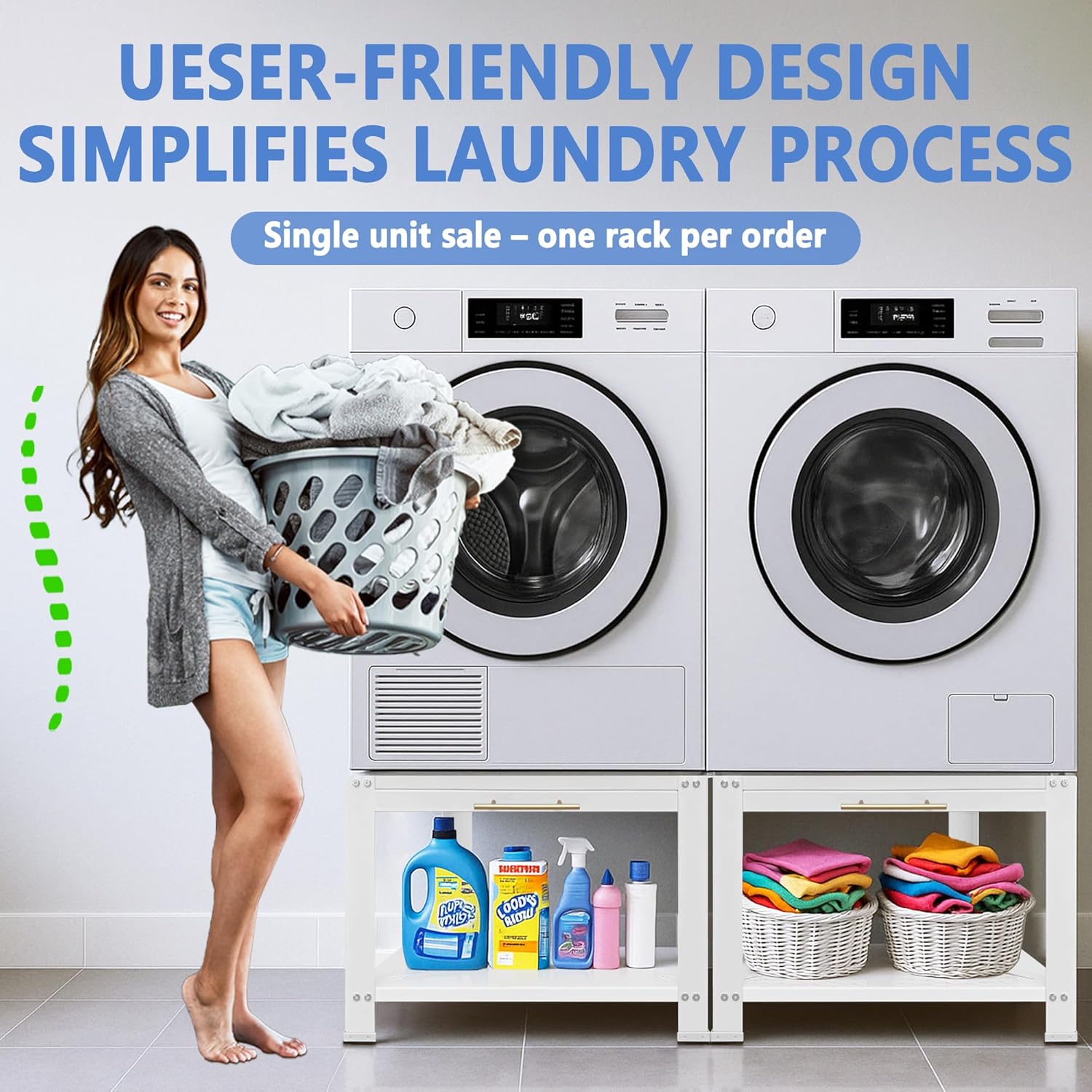 Royxen Washer and Dryer Pedestals Heavy Duty Metal Laundry Pedestal 29