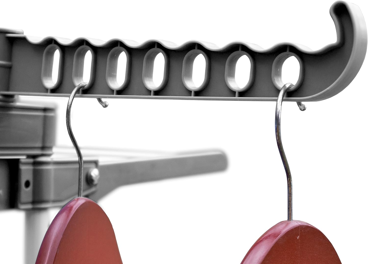 Drying Rack, Stainless Steel & Plastic, Space Saving Laundry Rack, 40lbs Capacity, Includes 2 Stainless Hangers for Underwear (White)