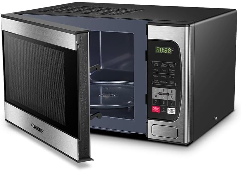 RV Built-In Microwave Oven | Stainless Steel Finish | 900W | 10 Power Levels | Easy-Clean Interior | LED Display | RV-950S