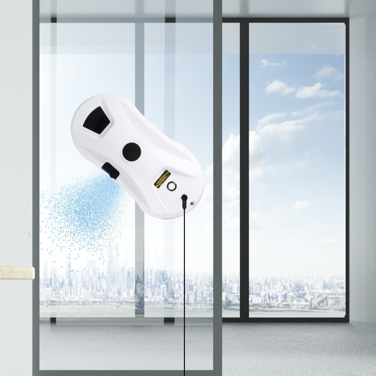 Window Cleaner Robot with Ultrasonic 5600PA Auto Water Glass Cleaning Automatic Smart Robot Cleaner,Window Vacuum Cleaner with Control Windows/Tiles/Class Door Indoor Outdoor