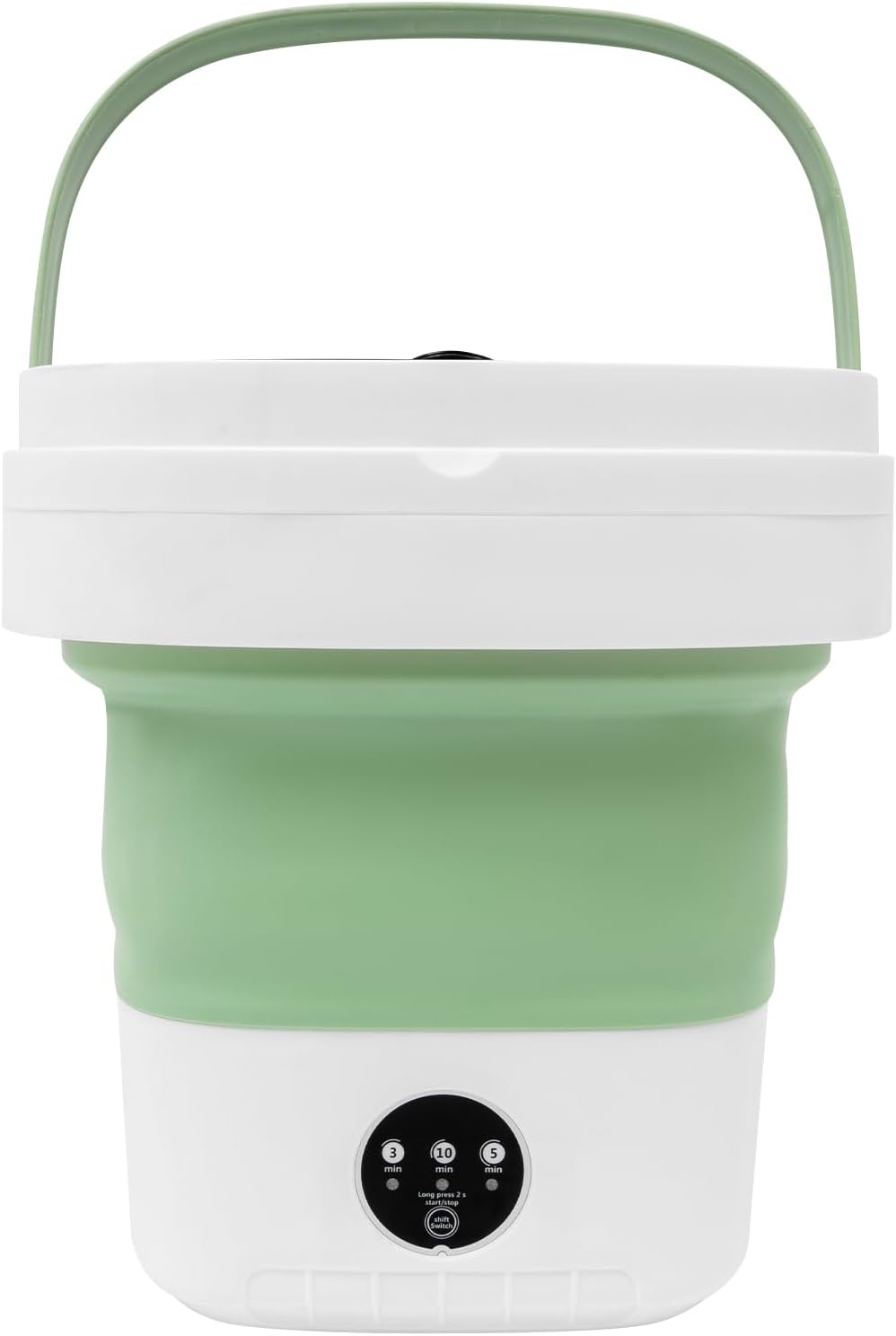 Mini Laundry Machine 12l, Foldable Laundry Machine, Portable Washing Machine, 3 Cleaning Modes Suitable for Baby Clothes, Underwear, and Socks, Ideal for Apartments, Hotels, Traveling (Green)