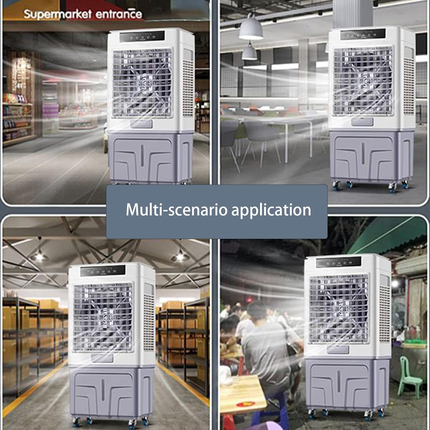 Evaporative Air Cooler, Portable Air Conditioner with Quiet 3 Wind Speeds, Personal Swamp Cooler for Room Office Factory