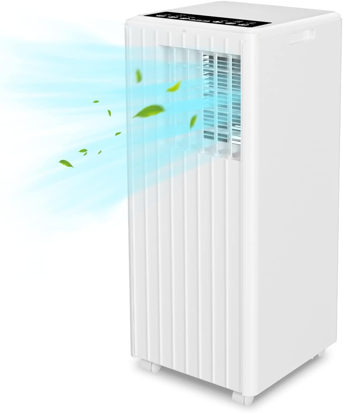 8000Btu Portable Air Conditioner up to 350 Sq. Ft, 3-in-1 AC Unit Built-in Dehumidifier, Fan, Energy Saving Sleep Modes, Compact Floor Window Installation Kit & Remote Control Portable AC for Rooms