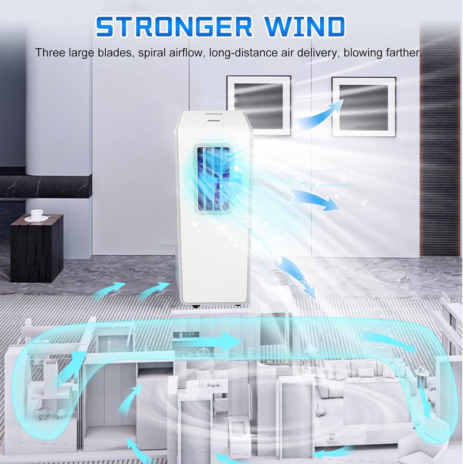 Portable Air Conditioner, 3-in-1 Portable Air Cooler for Personal Space - Fan, Humidifier, and Cooler, with Remote, for Bedroom Home Office Garage