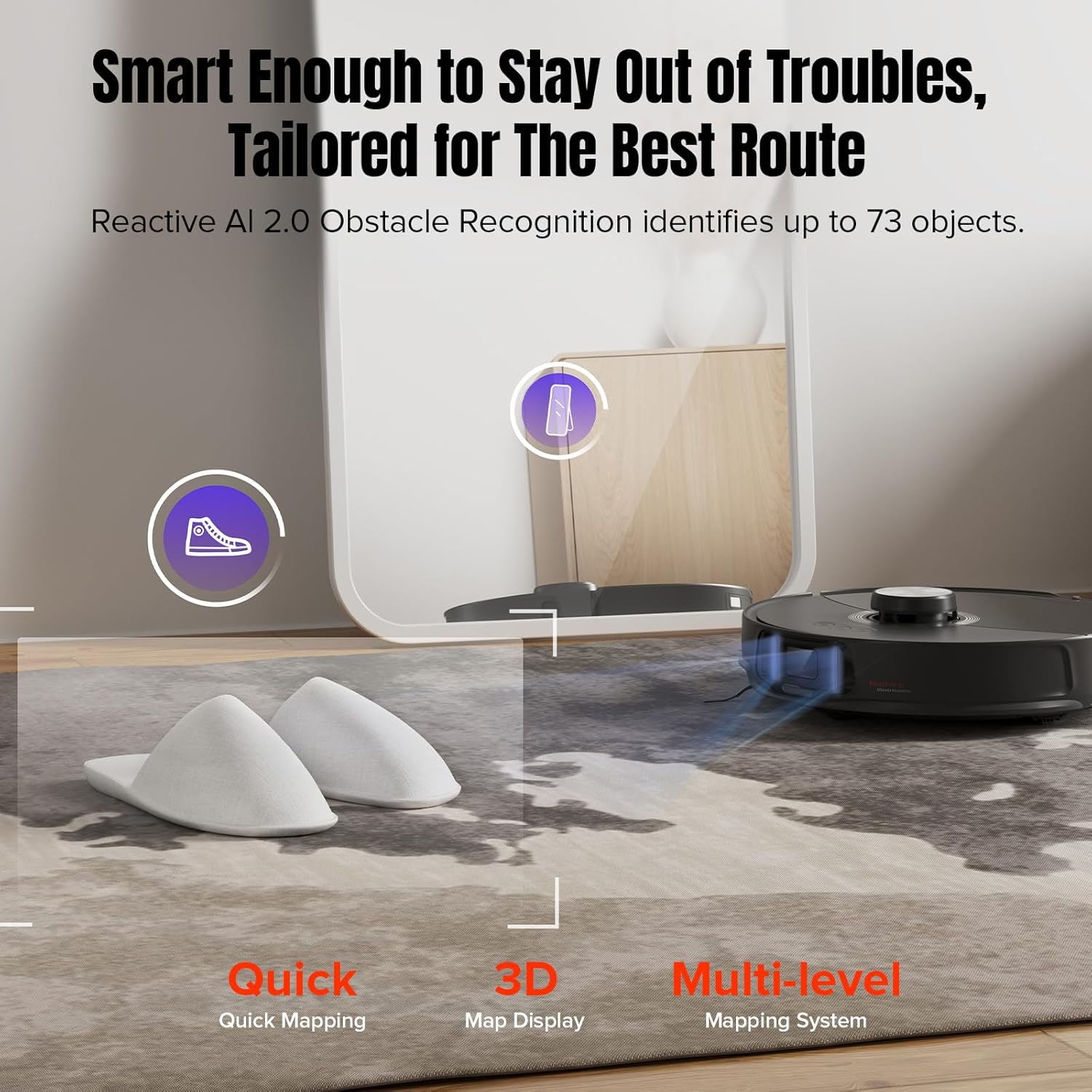 roborock S8 MaxV Ultra Robot Vacuum & Sonic Mop with Official Floor Cleaning Solution Bundle