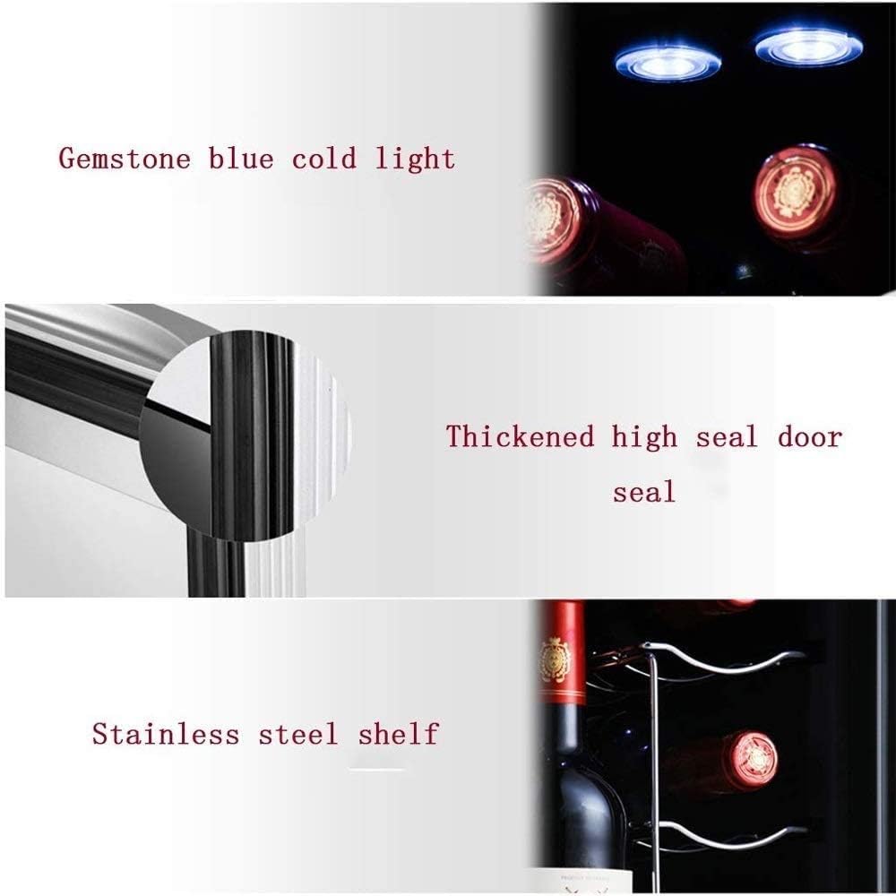 Bottle Wine Cooler/Cabinet Beverage Refrigerator Red & White Wine Cellar Adjust Temperature Beer Counter Top Bar Fridge Quiet Operation Compressor Freestanding Black