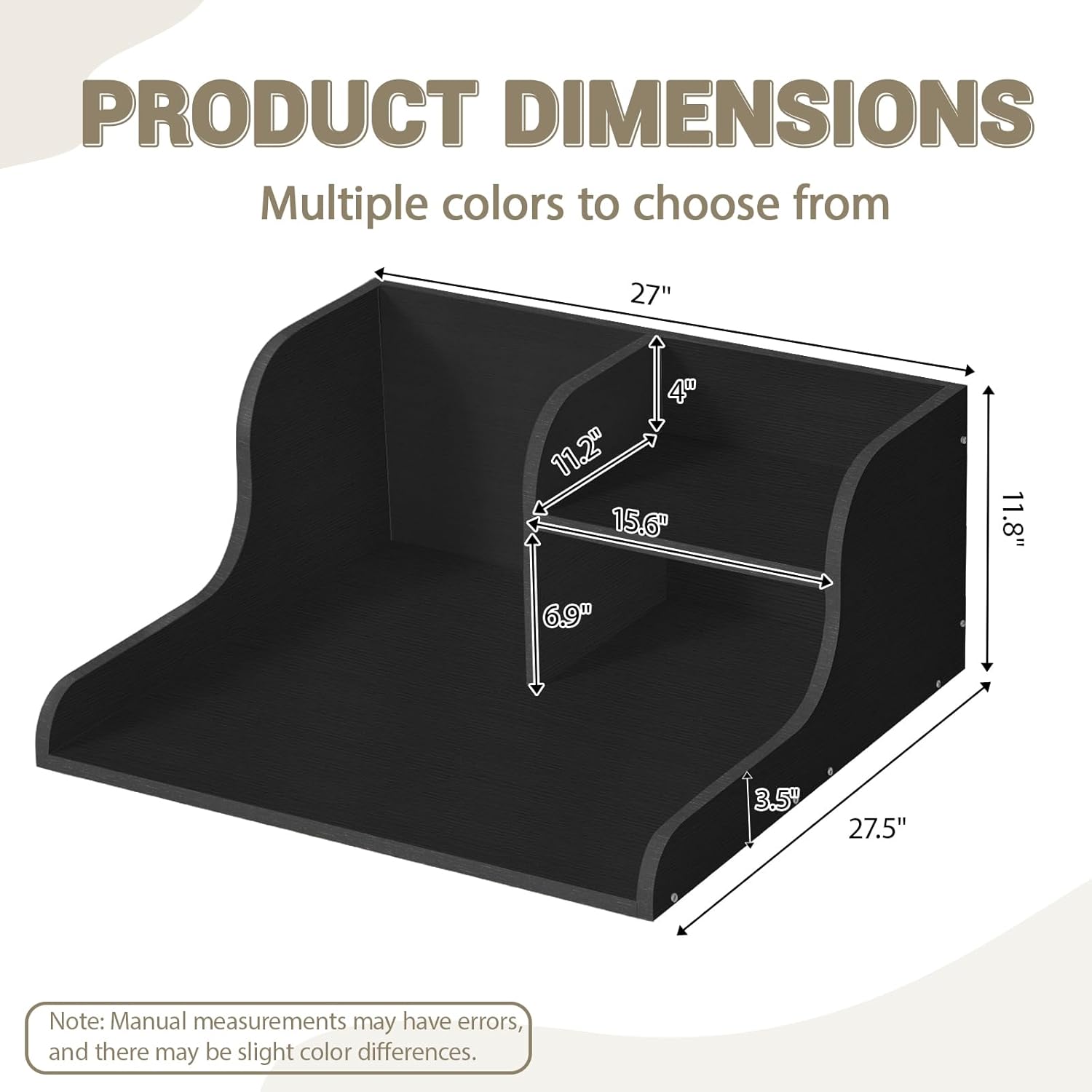 Washer Dryer Countertop, Wooden Laundry Counter, with Edge Rails for Laundry Room Storage and Organization