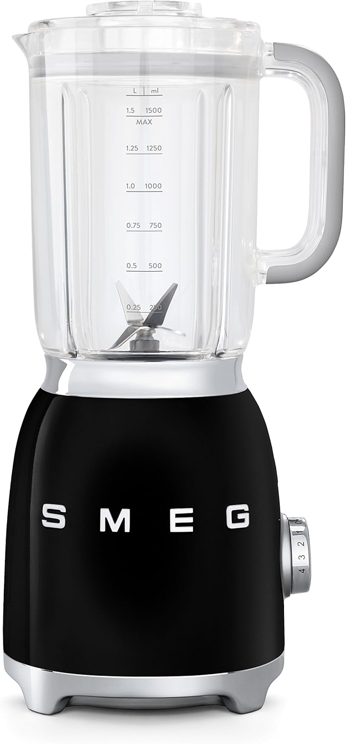 Smeg BLF01BLUK 50's Style 800W 1.5 litres 4 Settings Retro Blender in Black