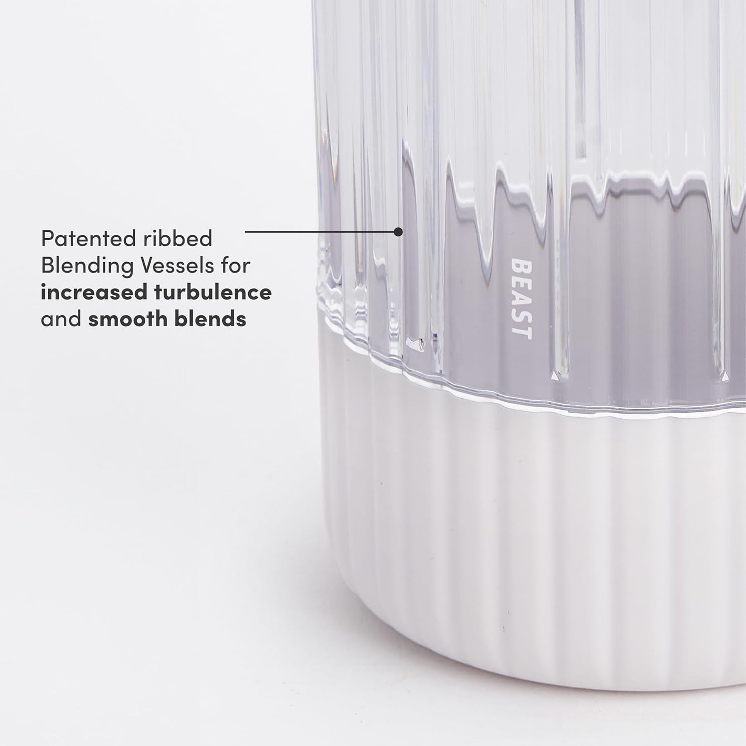 The Beast Mini Blender Plus | Mini Countertop Kitchen Blender | Blend Smoothies and Shakes, Dressings, Sauces, Dips | Extra Vessels, Straw Cap and Straws Included | 600W (Cloud White)