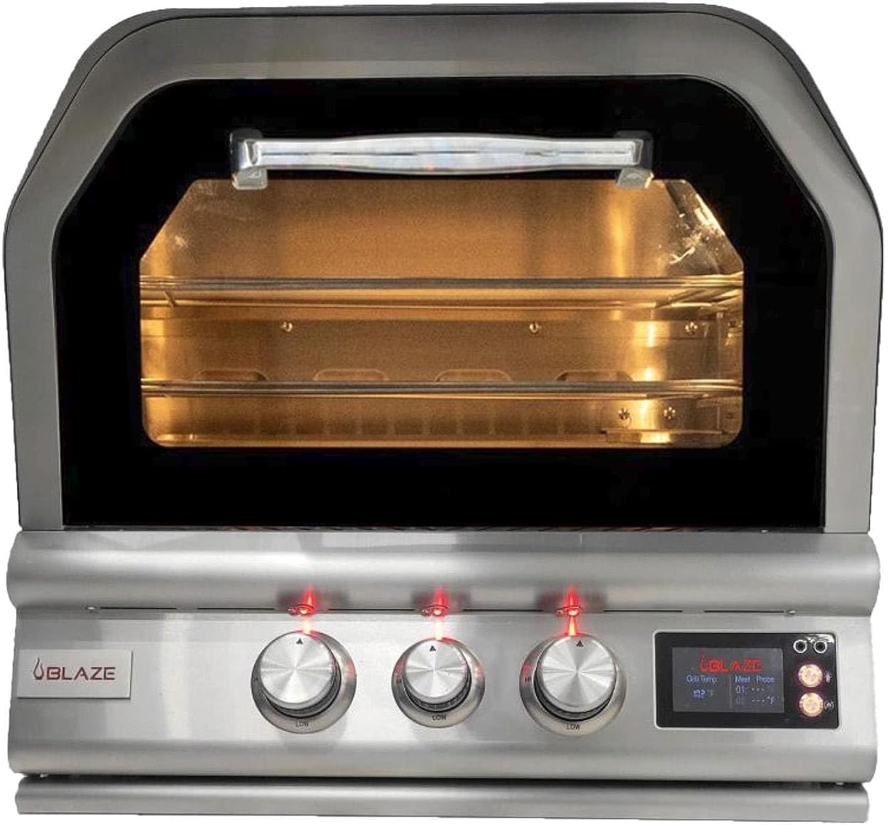 Blaze 26-Inch Built-In Natural Gas Outdoor Pizza Oven W/Rotisserie - BLZ-26-PZOVN-NG