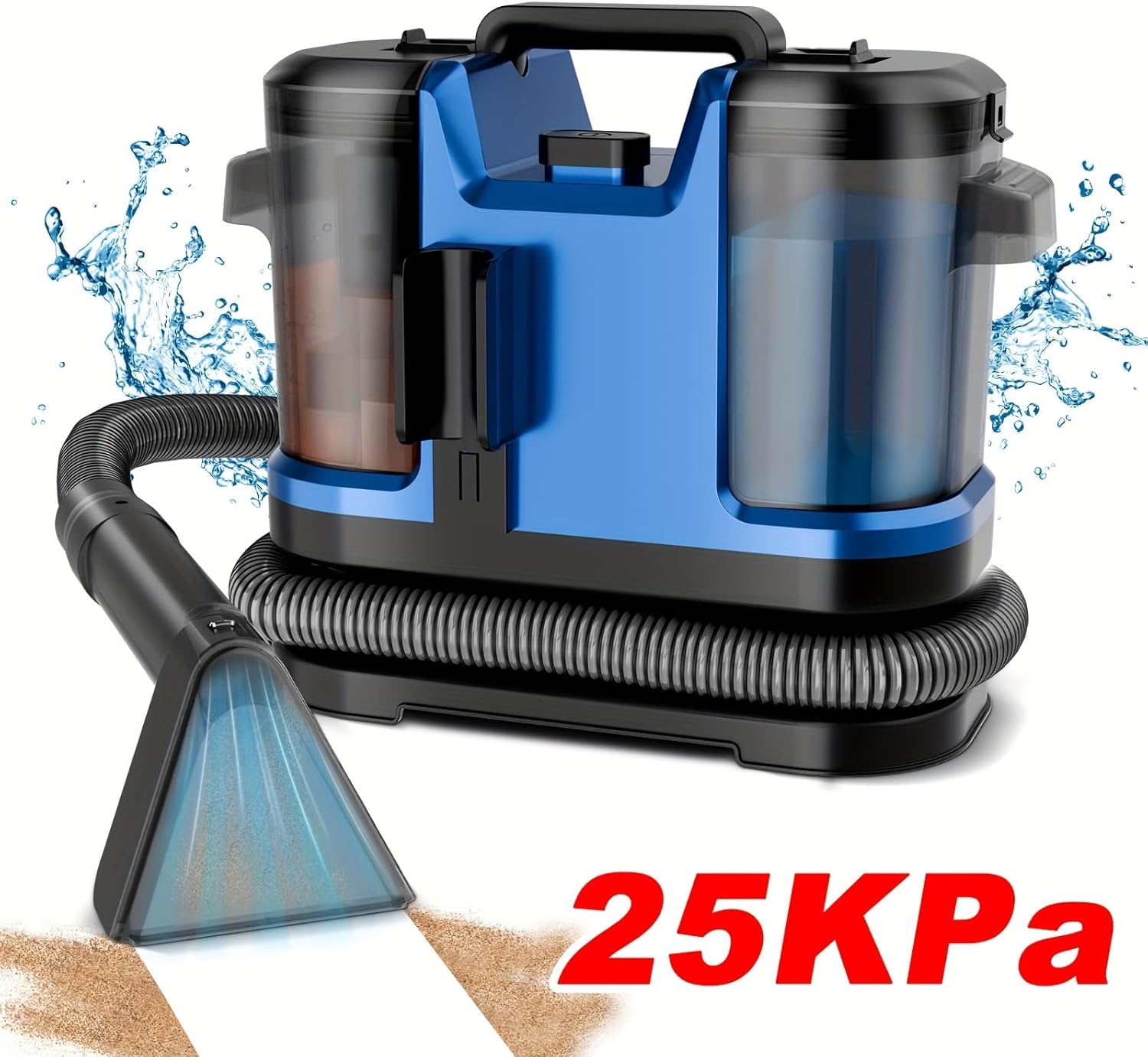Portable Carpet Cleaner, 25Kpa Powerful Suction Spot Cleaner Machine, Upholstery Cleaner Machine, Home, Sofa, Car Cleaner, C5-Blue