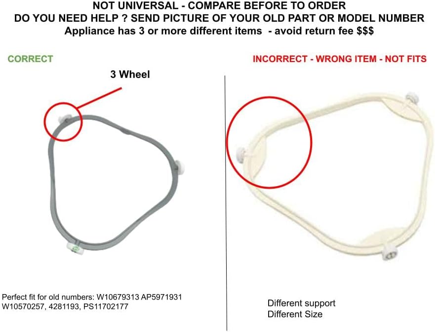 GLOB PRO SOLUTIONS W10679313 CKD2534 Microwave Turntable Support Ring 8