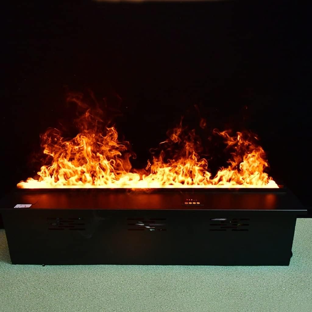 3D Water Vapor Fireplace with Humidifier Flame Embedded Electric Fireplaces Humidifier Atomization Electric Fireplace 3D Simulation Flame Remote Control and Touch Screen Control(C)