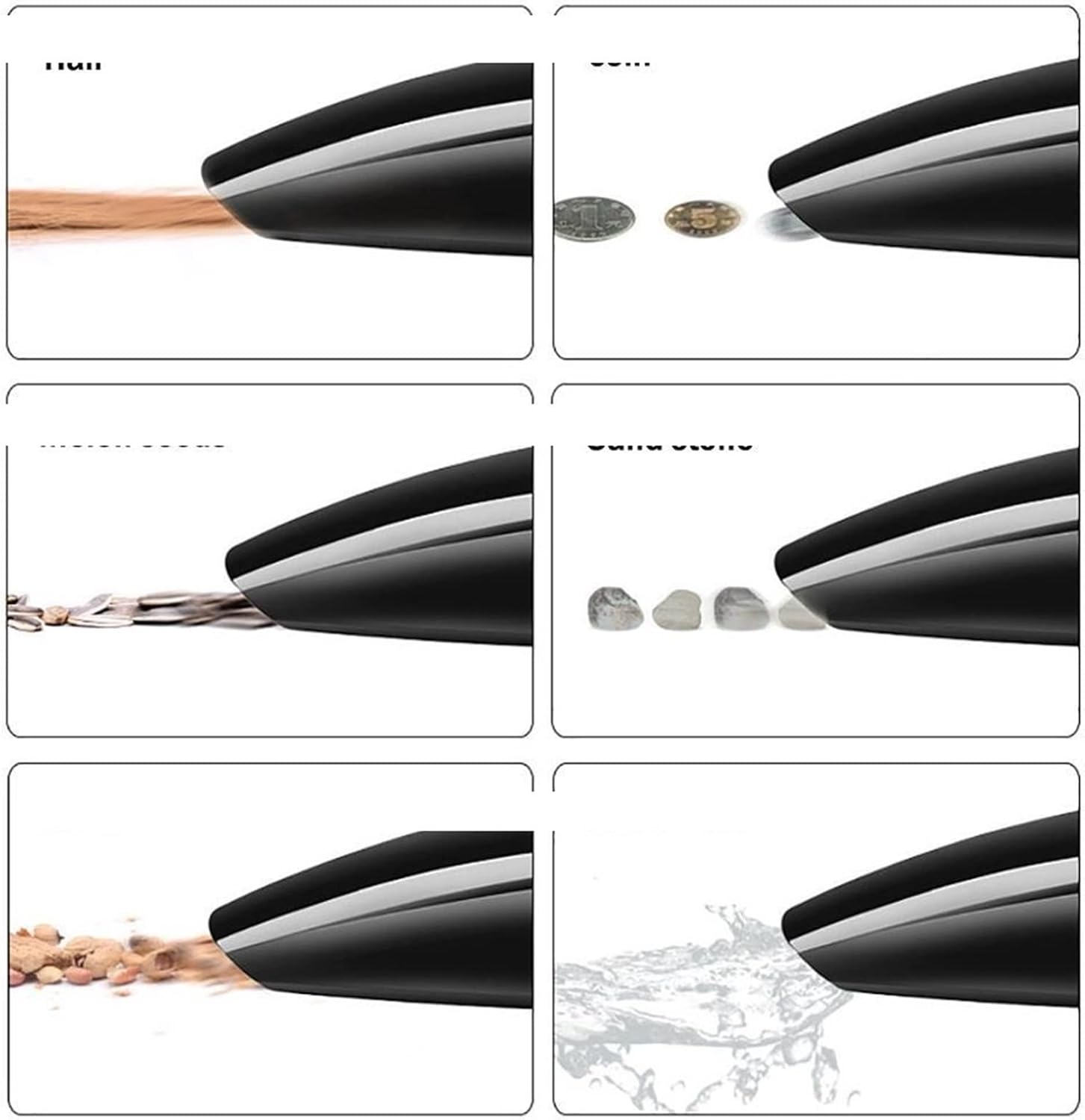 Vacuum Cleaners Powerful Handheld 12V Mini Vacuum Cleaner Vacuum Cleaner High Suction Wet and Dry Vacuum Cleaner (Color : Black) (Orange)