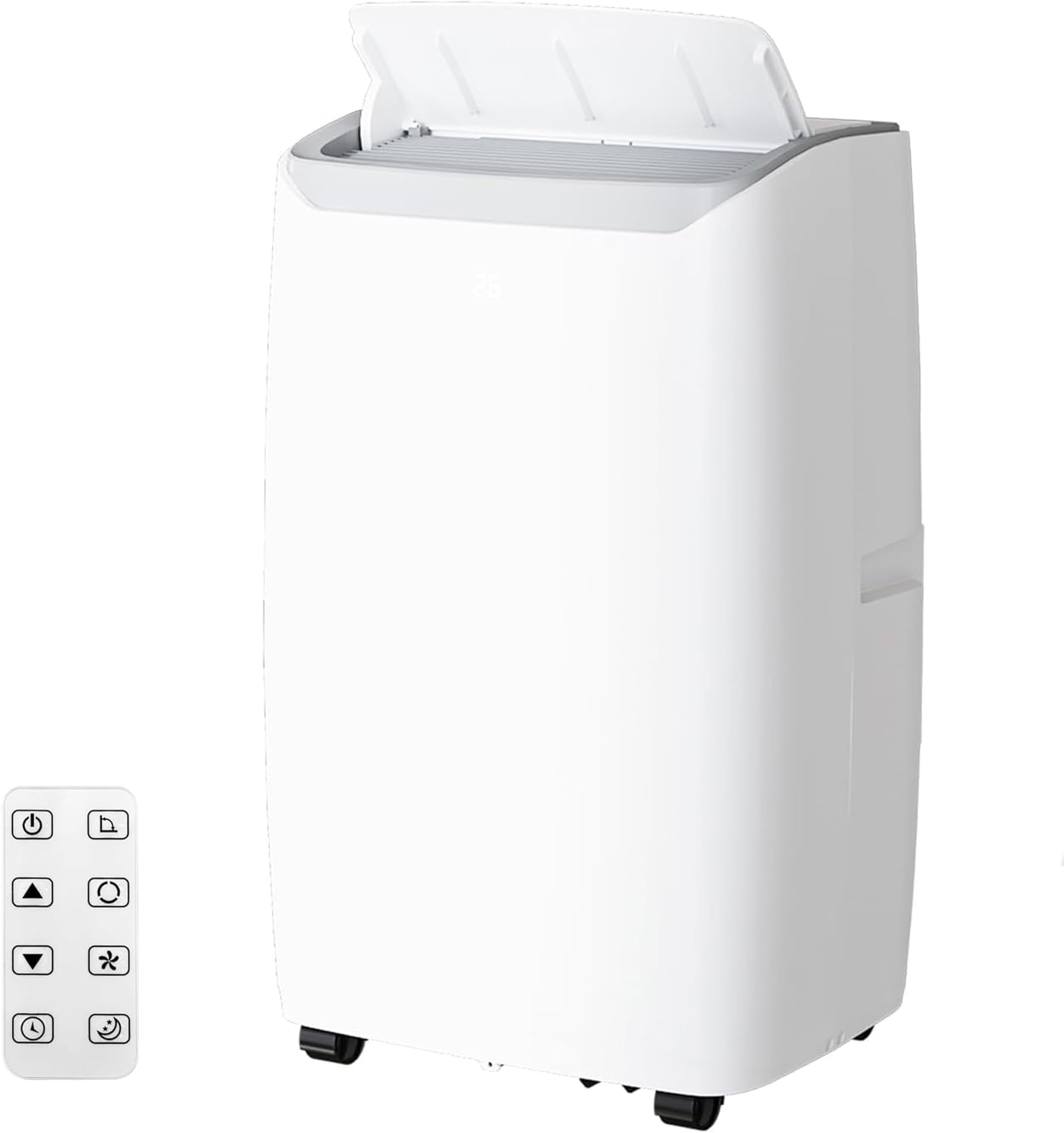 Portable Room Air Conditioners, 12,000 BTU Portable AC Unit with Multi-Speed Fan, AC Unit Cools up to 550 Sq.Ft, with Remote Control/LED/3 Speed/Auto Swing/24H Timer, Installation Kits for Large Room