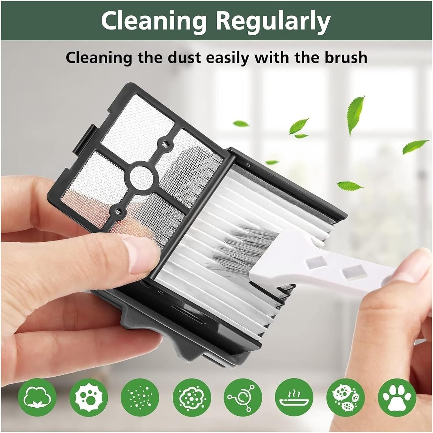 Compatible for Floor ONE S5 Combo Cordless Wet Dry Vacuum Cleaner Accessories Brush Roller and Filter Replacement Spare Parts(Orange)