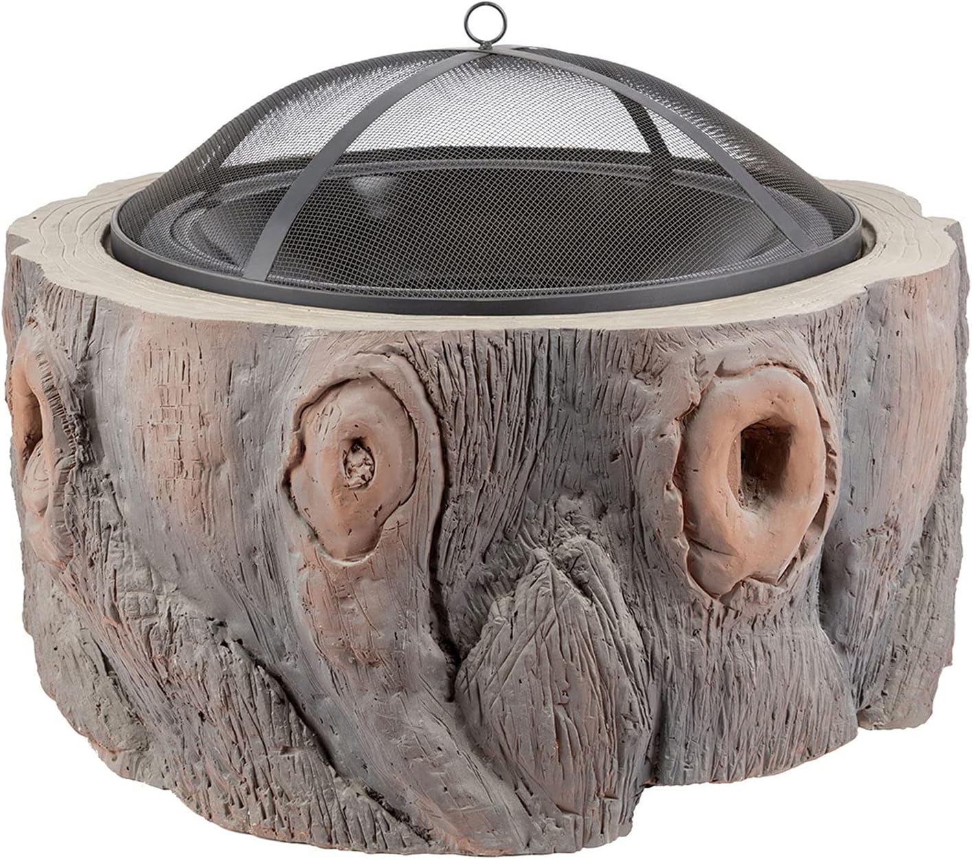 Campfire Patio Fire Pit, Fire Pit Outdoor Wood Burning,Outdoor Fire Pit Bowl, Round Wood Burning Patio Firebowl with Portable Poker and Spark Screen 29.5In