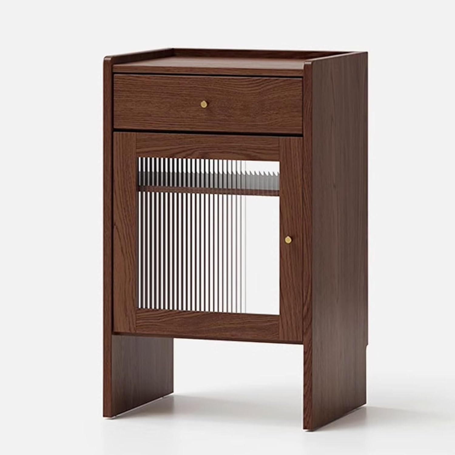 Robot Vacuum Hidden Storage Cabinet Office Storage Cabinet with Doors Made of Solid Wood Sweeping Robot Storage Cabinett Shelves Can Be Adjusted in 3 Levels(Natural)