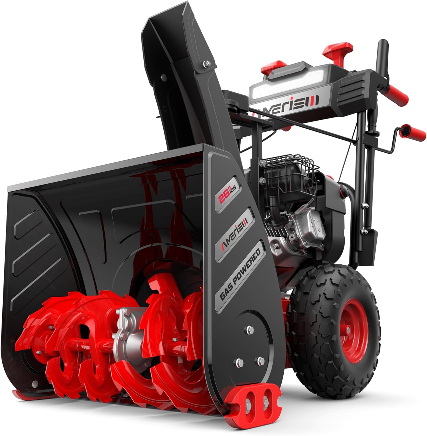 26-Inch 2-Stage Gas Snow Blower with 212cc Engine, Self-Propelled Snow Thrower with 120V Electric & Recoil Start, Heavy-Duty 26