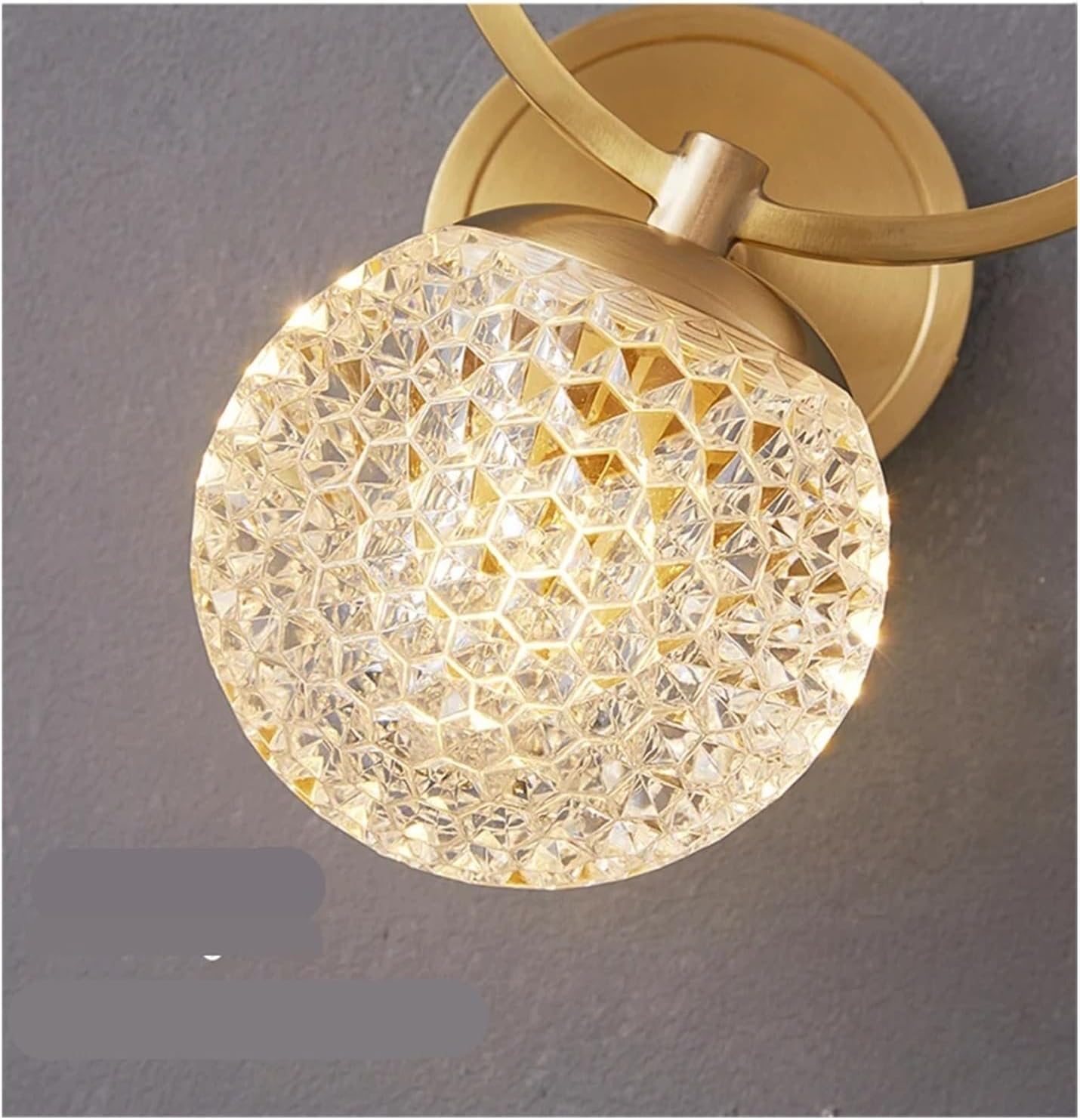 Modern Brass Wall Lamp LED Indoor Sconce Lighting Simple and Chic Creative Decor for Home Bedroom Bedside,Household