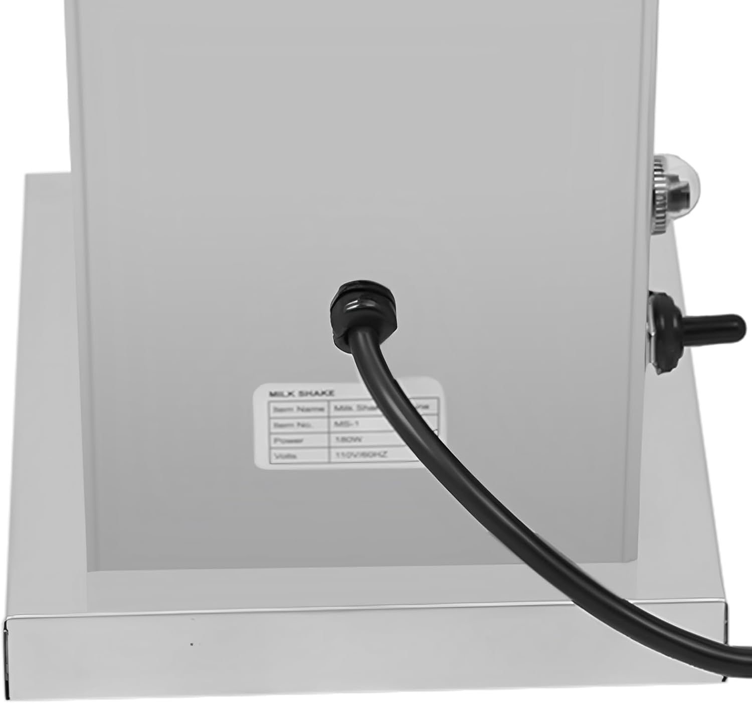 110V 180W Milkshake Maker Countertop Electric Milk Shake Blender Maker with 650ml/0.17gal PP Cup Capacity (Highest Scale Line) Household Commercial Drink Mixer, Silver