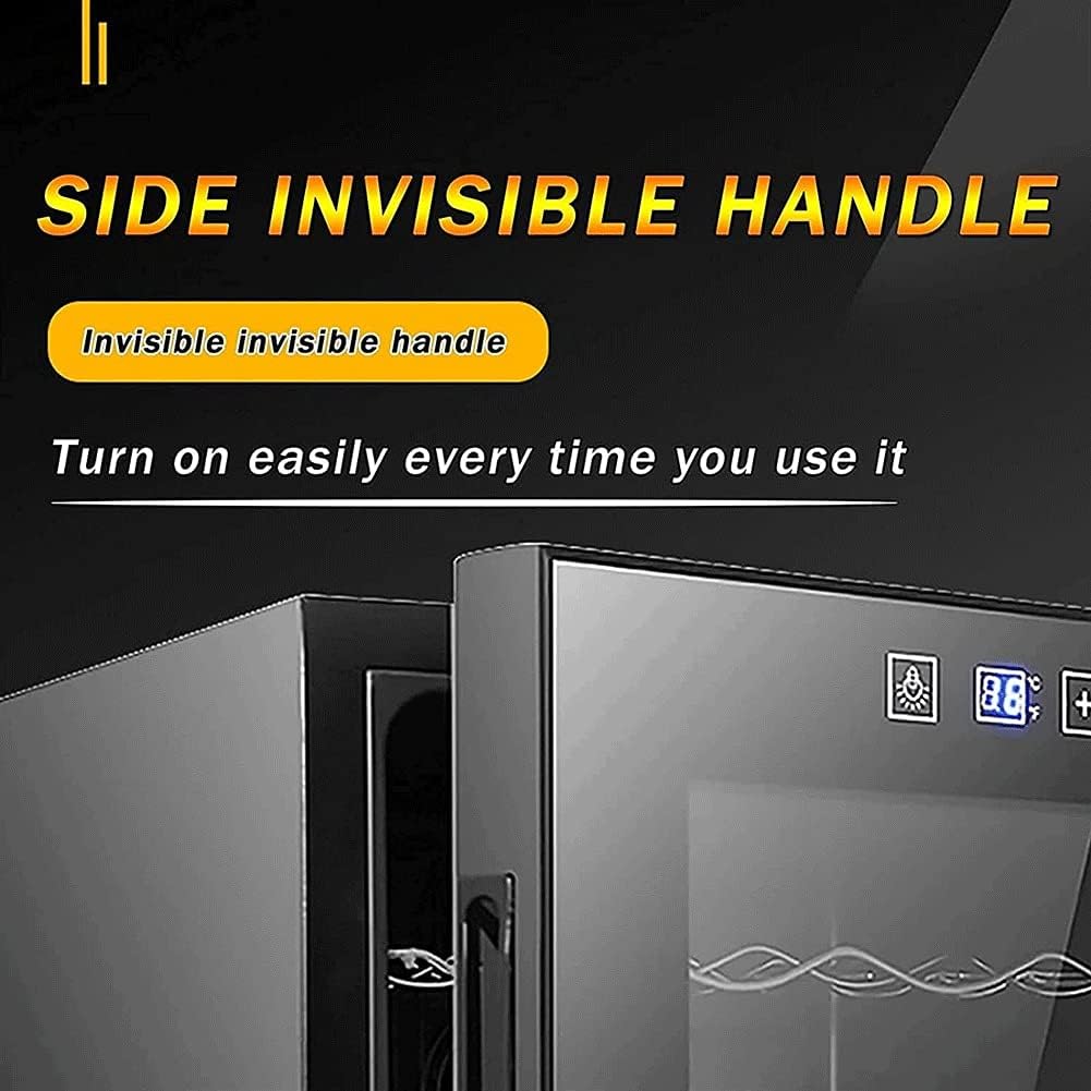 68L Wine Cooler/Fridge Beverage Refrigerator Small Mini Red & Cellar Beer Soda,Digital Temperature Display, Double-Layer Glass Door, Quiet Operation Compressor