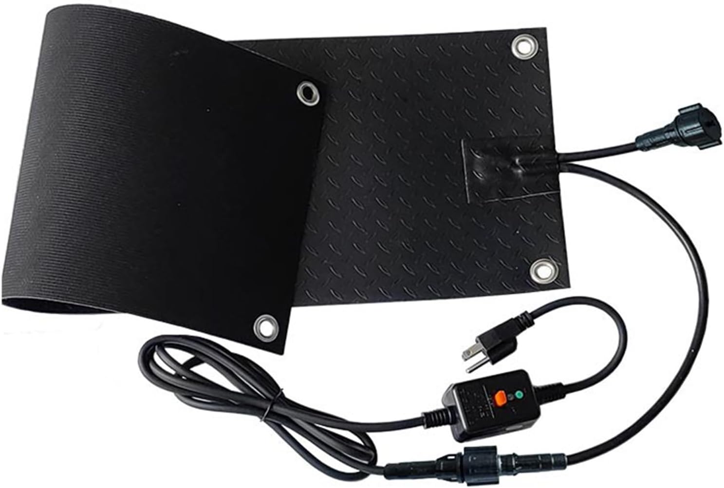 Heated Snow Melting Mats with 6.5 ft Power Cord 110V, Non Slip Outdoor Winter Mat for Walkways, 1/2/3/4/5 PCS Electric Ice Melt Pads for Decks Sidewalks Garage(5 Pcs,30x72in)