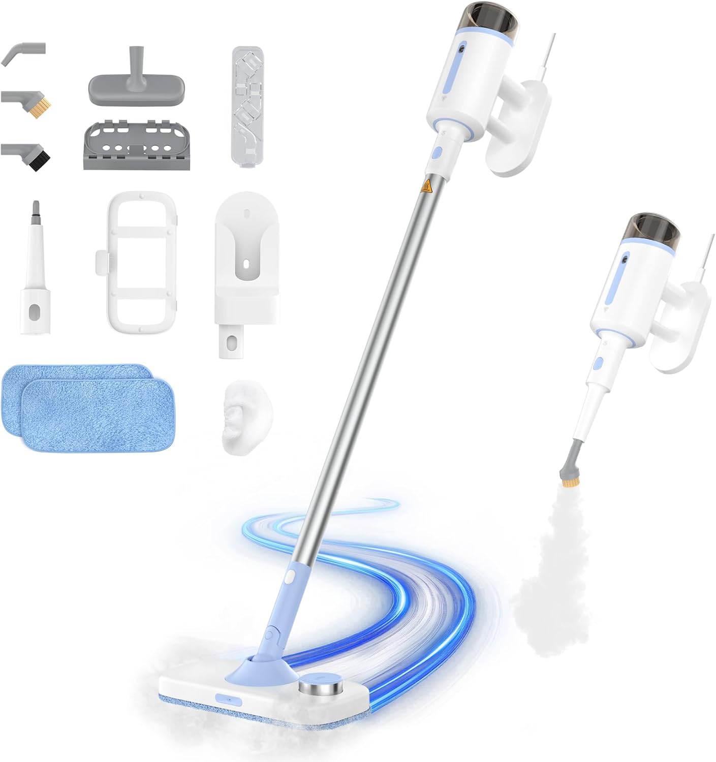 10 in 1 Floor Steamer with Detachable Handheld Steam Cleaner Perfect for Hardwood Floors, Clothes, Windows, Tiles, Furniture, Carpet, Whole Home Use,Steam Mop for Floor Cleaning