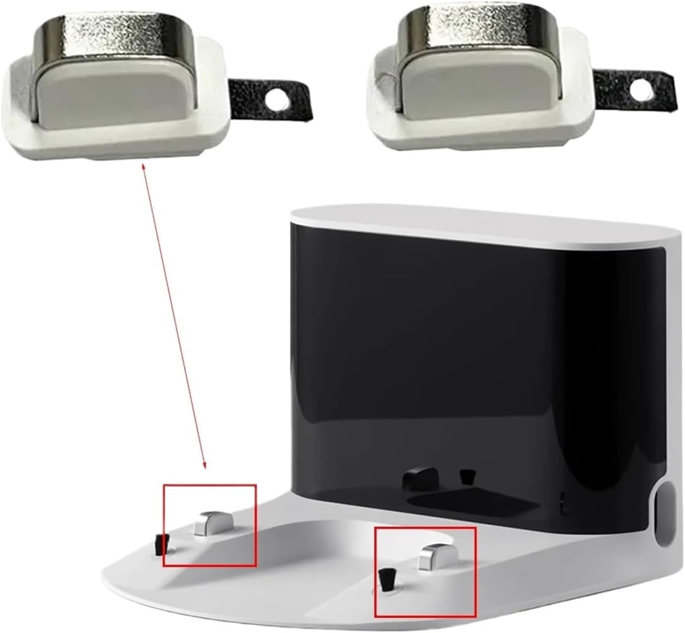 Charger Dock Contact,Compatible for Roborock, S7/S8/S5 Max/S5/S6/Q7/Q7 Max. Vacuum Cleaner Parts Charging Base Repair Accessorie(White)