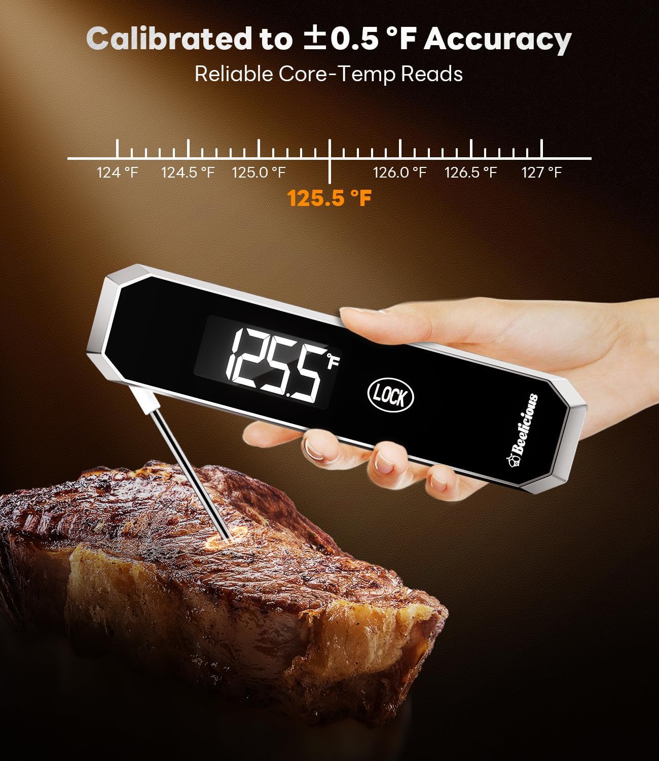 Beelicious Pro 28QT Air Fryer Toaster Oven Combo with Meat Thermometer