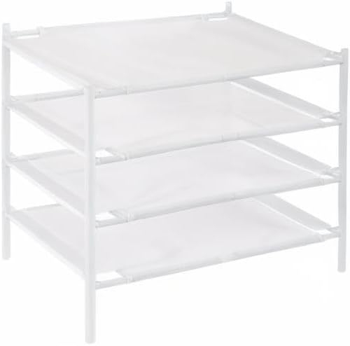STO STO Sweater Drying Rack, 4-Pack Stackable Mesh Clothes Drying Rack, Laundry Drying Rack for Sweaters, Socks, Toys, White