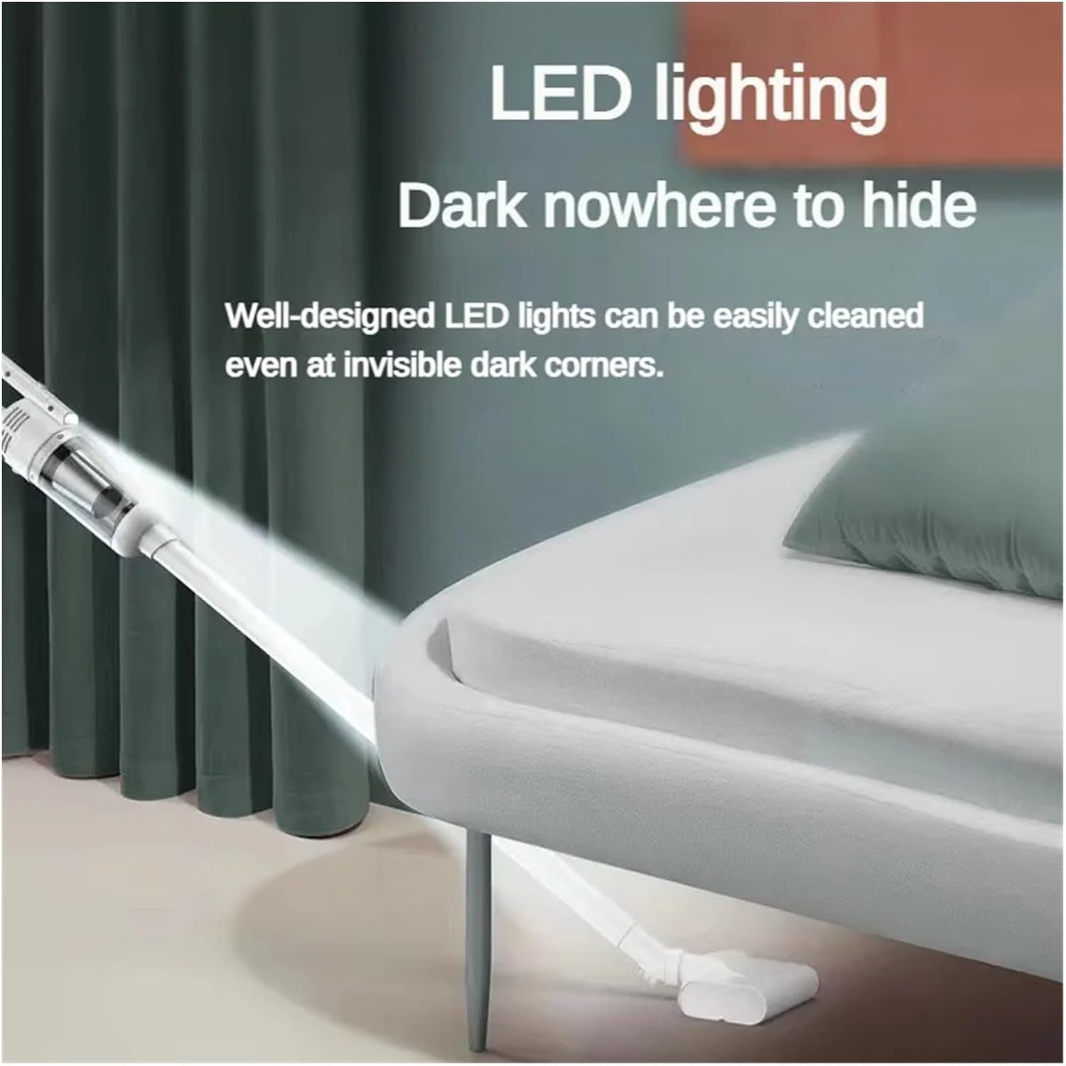 Multifunction Home-Appliance 19000Pa Cleaning Machine Powerful Wireless Car Vacuum Cleaner Metal Strainer Portable Handheld(124-EG-White)