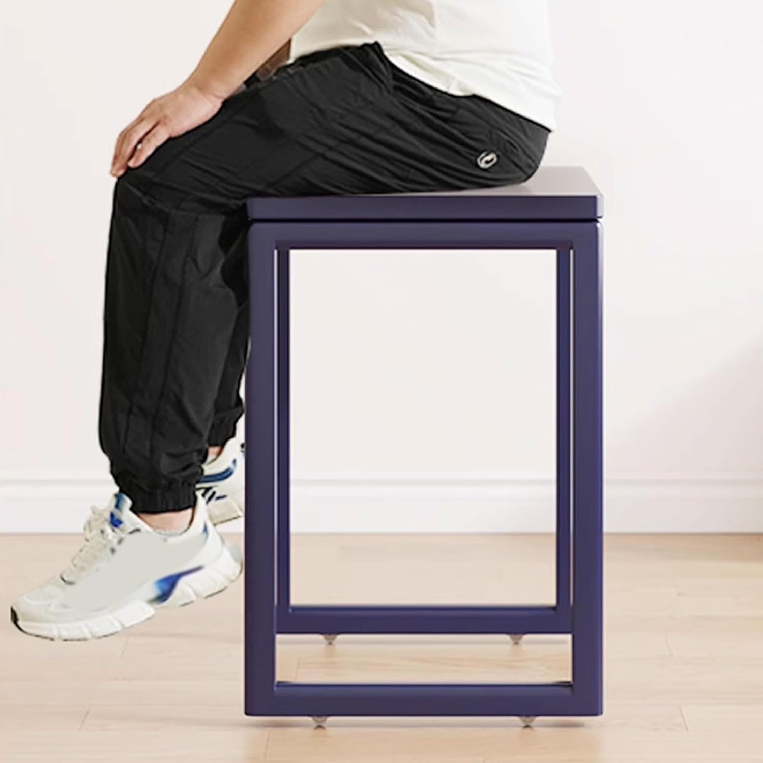 Sweeping Robot Storage Cabinet with Silent Pulleys Single Layer Wood Organizer Stand for Robotic Vacuum Wide Table Design No Assembly Required(Yellow)