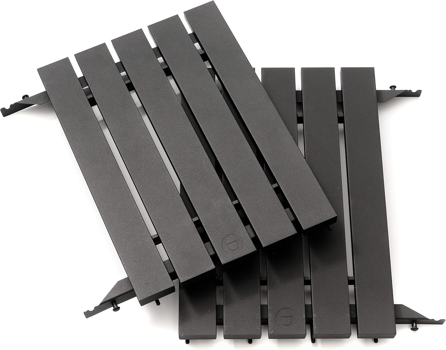 Kamado Joe Durable Aluminum Folding Side Shelves with Accessory Hooks, Pair of 2, Fits Classic Joe 18-inch Charcoal Grill and Smokers in Black, Model KJ-ALUMN