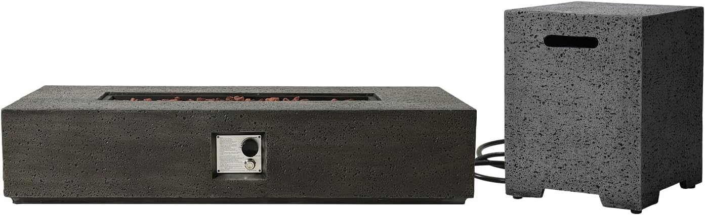 SUNBURY Outdoor Fire Pit Table Propane Gas Fire pits &Outdoor Fireplaces 56