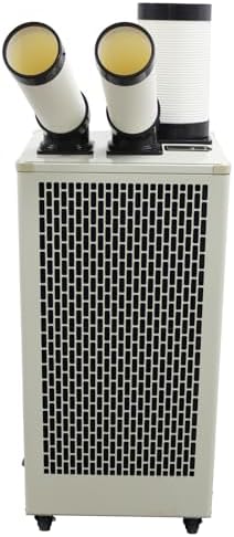 INTSUPERMAI Industrial Air Conditioner Mobile Spot Cooler Air Conditioner Workshop Post Cooling Air Conditioners Two Outlets Mobile Outdoor Cooling Aircon Off-white Color 220V 780m³/h