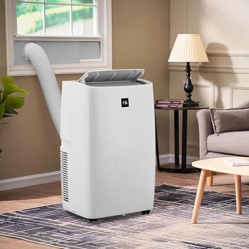12000 BTU Portable Air Conditioner, 3-In-1 Cooling, Dehumidifier Fan for Rooms Up to 550 Sq. Ft. Digital Display, Remote Control, and Smart Sleep Mode