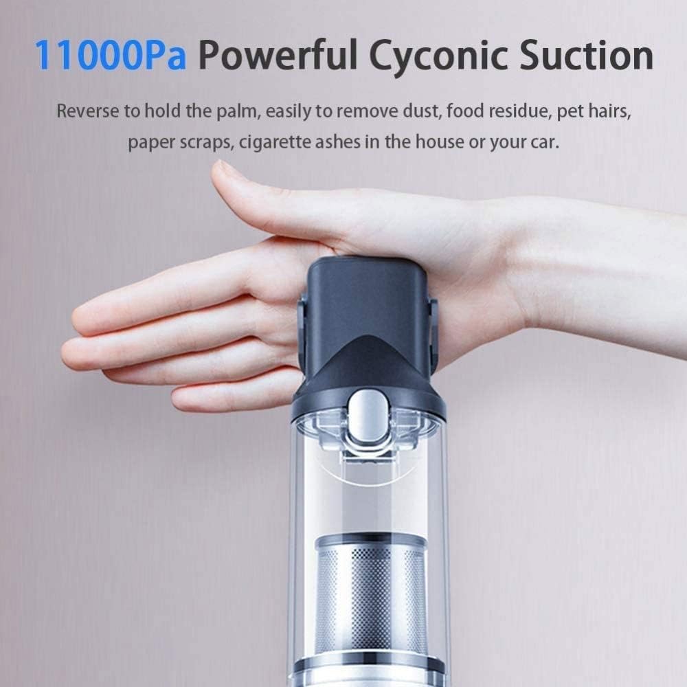 Handheld Cordless Ultra Lightweight Mini Hand Vacuum Cleaner, Single Touch Empty and Detachable Dust Cup, Slim Mini Vacuum Cleaner for Car Home Pet ﻿