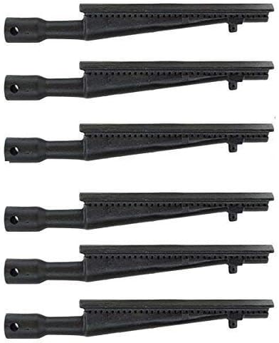 6 Pack Cast Iron Burner Replacement for Brinkmann 6650-T, 6668, 6670, 810-2500, 810-2500-0, 810-2500-1, 810-2600, 810-2600-0, 810-2600-1, 810-2610-0 and Kenmore Gas Grill Models