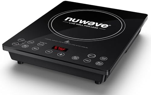Nuwave Portable Induction Cooktop, NSF-Certified Single Electric Burner, 94 Precise Temp Range, Large 8” Heating Coil, Perfect for Professional & Commercial Settings, Shatter-Proof Glass Surface