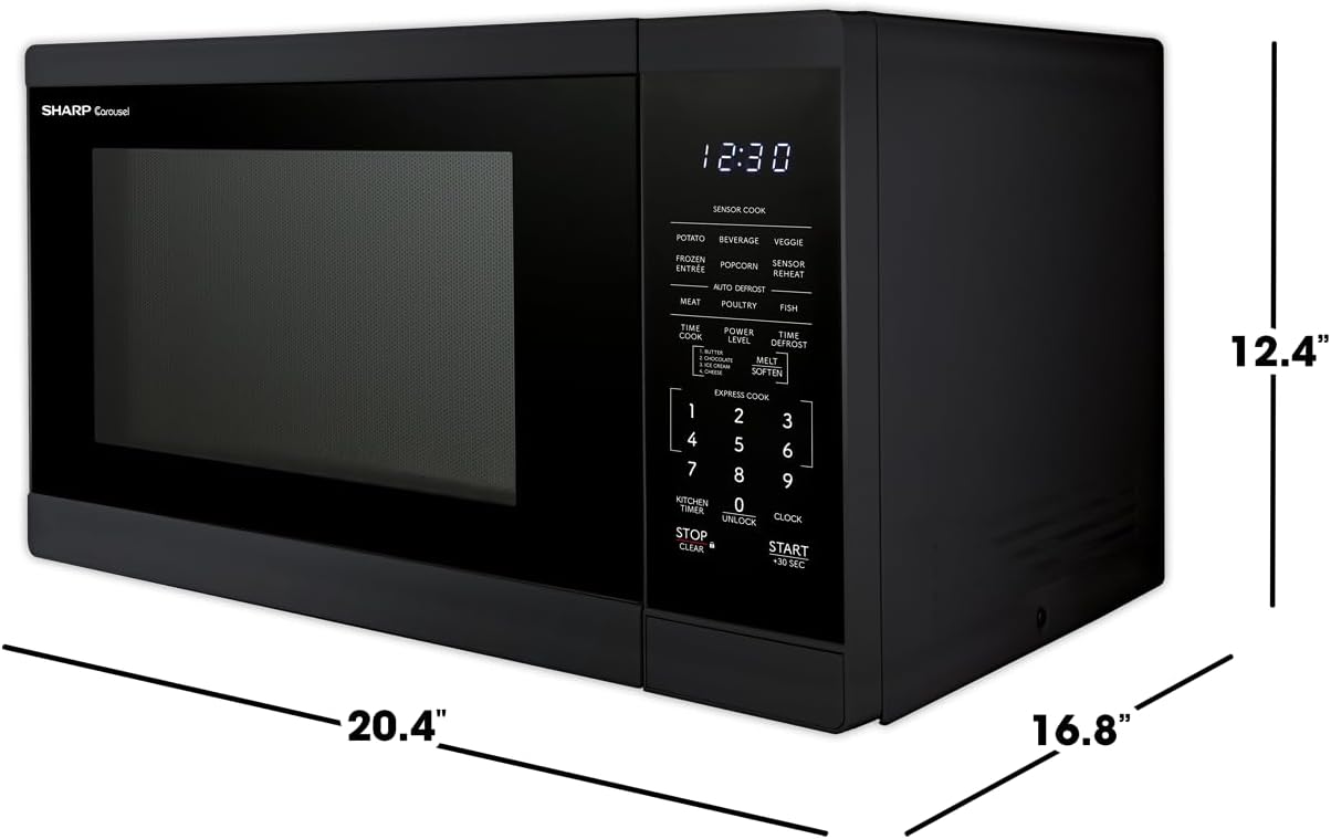 SHARP Countertop Microwave Oven with Removable 12.4