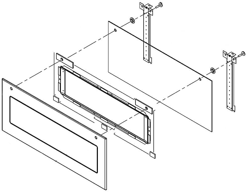 Whirlpool W10775493 Wall Oven Microwave Door Outer Panel Assembly (replaces W10615372) Genuine Original Equipment Manufacturer (OEM) part