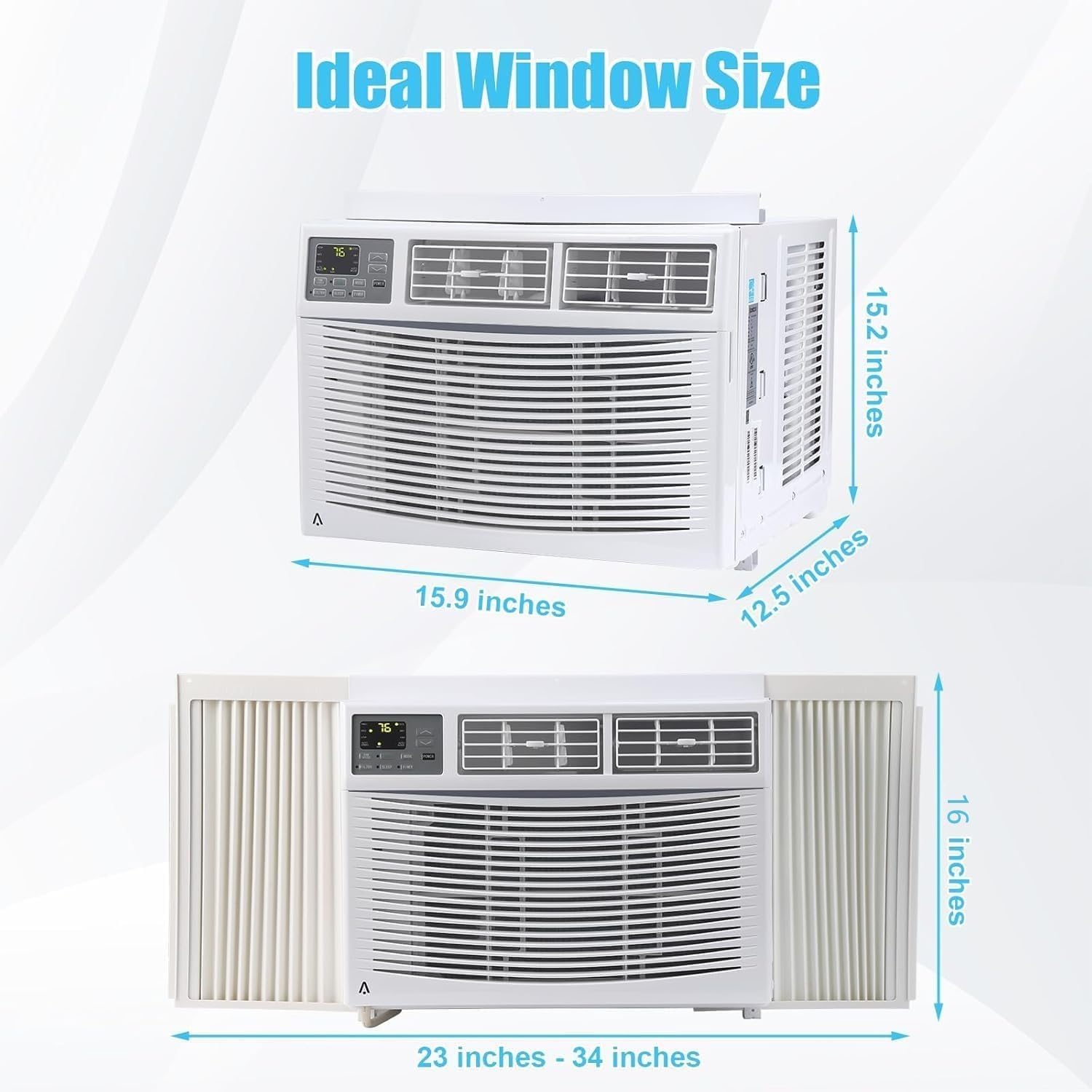 Window Air Conditioner - 12000 BTU For Medium Rooms Up To 550 Sq Ft.,3-In-1 Fan/Dehumidifier Window AC Unit With Remote Control,Supports Remote Control Via Mobile Phone,White