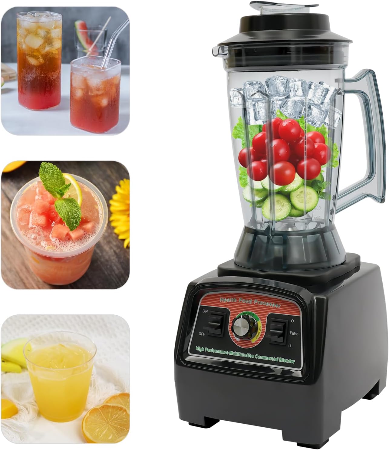 Commercial High Speed Blending Juicer 2800W, High Powered Professional Blending and Food Processor For Smoothies, Blending Ice Cream, Frozen Dessert, Shakes and Smoothies Maker