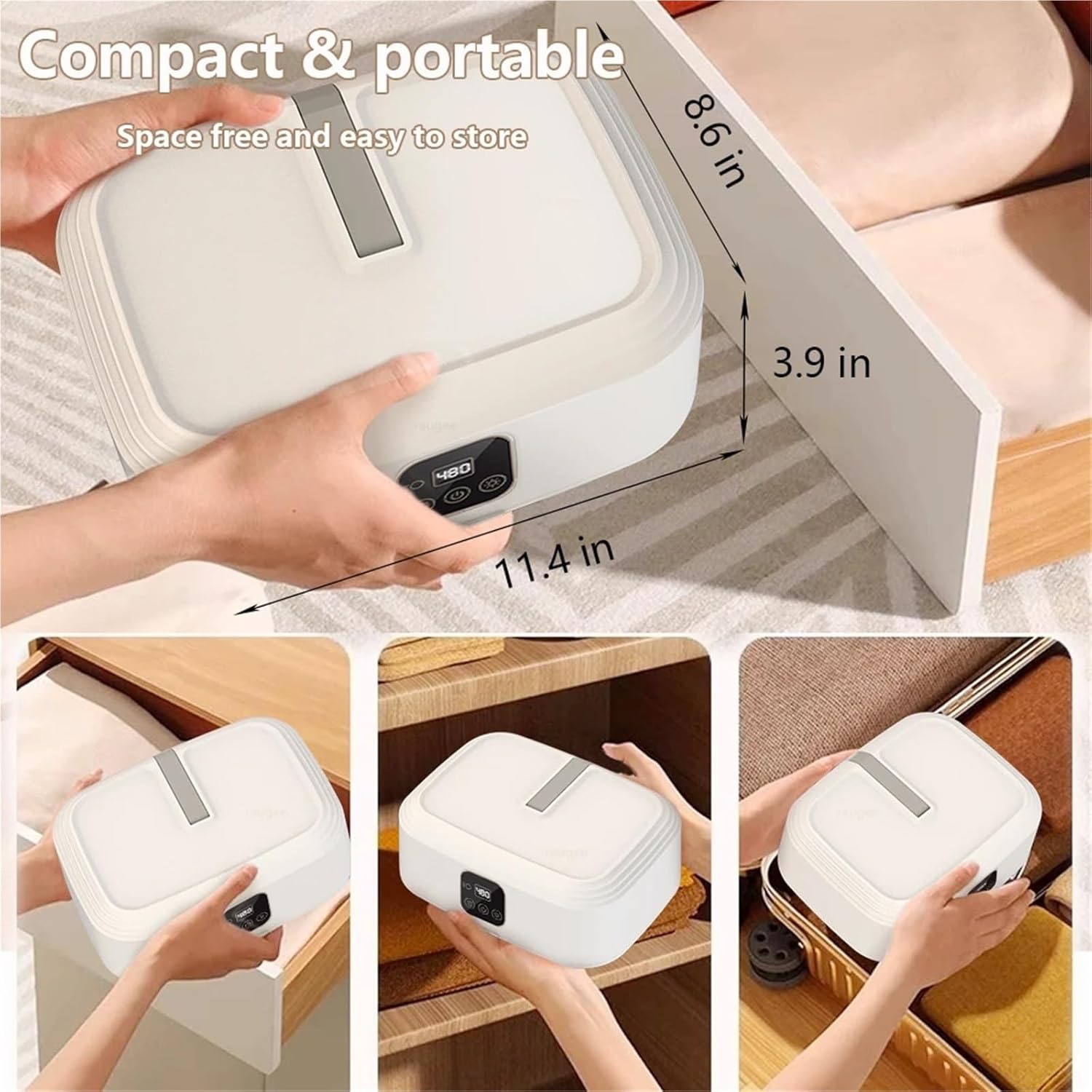 Portable Clothes Dryer, Mini Folding Cloth Dryer Portable Clothes dryer Touch Electric Clothing Dryer,for Travel,Apartment